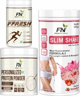 Floral Nutrition Weight Loss Combo Formula-1, FFresh Lemon & 200gm Personalized Protein Powder Protein Shake