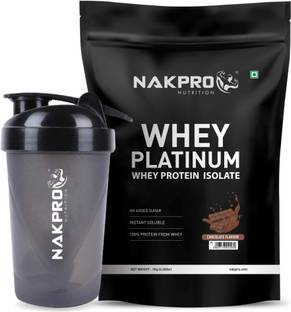 Nakpro Platinum Whey Protein Isolate with Protein Shaker Bottle Whey Protein