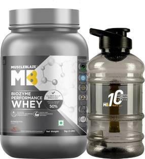 MUSCLEBLAZE Biozyme Performance Whey Protein with Gallon Bottle, 25g Protein Per Scoop Whey Protein