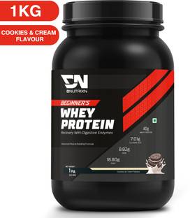 DNUTRIXN Beginner's High Whey Protein with Digestive Enzyme, Multivitamin Whey Protein