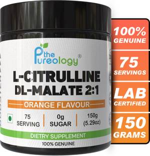thepureology l-Citrulline orange Flavour jar Pre Workout