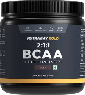 Nutrabay Gold BCAA 2:1:1 with Electrolytes, 5g Vegan BCAAs for Muscle Recovery & Strength BCAA