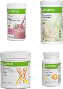 HERBALIFE Formula 1 Shake Rose Kheer, Afresh Lemon, Protein 200g, Shakemate Protein Shake