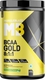 MUSCLEBLAZE BCAA Gold 8:1:1 with Higher Leucine, Electrolytes, Glutamine BCAA