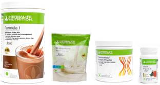 HERBALIFE Formula 1 Chocolate and Shake mate And Protein 200 And Afresh Tulsi. Plant-Based Protein