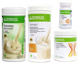 Herbalife Nutrition FORMULA1BANANA500 PROTIEN 200 GAFRESHENERGYDRINK GINGER 50 +SHAKEMATE 500 G Plant-Based Protein