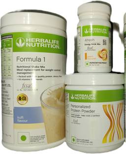 HERBALIFE F1 Shake Kulfi + Protein Powder 200 G + Afresh - Peach Protein Shake
