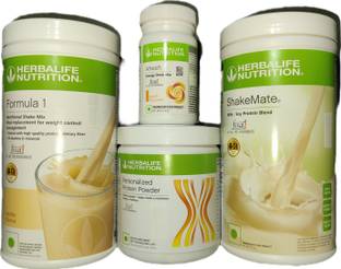 Herbalife Nutrition Formula 1 Vanilla + Protein Powder 200 G+ Shake Mate + Afresh - Peach Protein Shake
