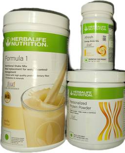Herbalife Nutrition F1 Shake Vanilla + Protein Powder 200 G + Afresh - Ginger Protein Shake