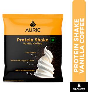 Auric Vegan Protein Powder | 21g Protein & 6g BCAA | 8 Sachets Protein Shake