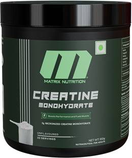 MATRIX NUTRITION Creatine Monohydrate Powder To Boost Performace & Mucle Recovery - 33 Servings Creatine