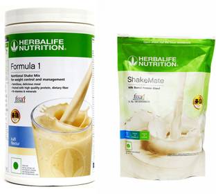 HERBALIFE Formula 1 Nutritional Shake Mix Kulfi 500 gm With Shake Mate 500 gm Plant-Based Protein