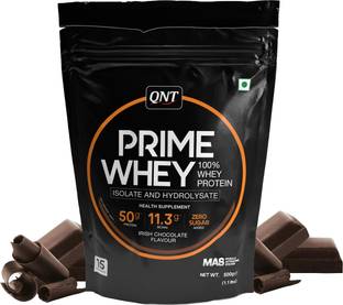 QNT Prime Whey, 100% Whey Protein with whey Isolate, 500g, Irish Chocolate Whey Protein