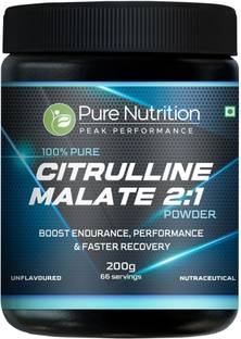 Pure Nutrition L-Citrulline DL Malate 2:1 Powder Boosts Nitric Oxide, Muscle Recovery EAA (Essential Amino Acids)