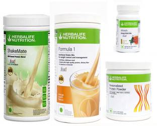 Herbalife Nutrition FORMULA1 ORANGE 500 PROTIEN 200 GAFRESHENERGYDRINK TULSI 50 +SHAKEMATE 500 G Plant-Based Protein