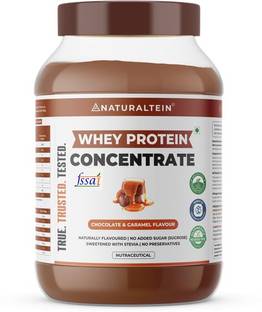 NATURALTEIN Natural Whey Protein Concentrate Chocolate Caramel | 1 kg | Naturally Flavored Whey Protein