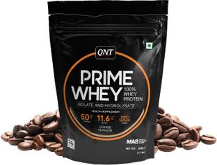 QNT Prime Whey, 100% Whey Protein with whey Isolate, 500g, Coffee Whey Protein
