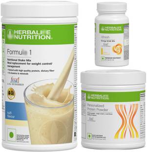 HERBALIFE Formula 1 shake miix Kulfi ,protein powder and Afresh Lemon Protein Blends