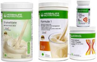 Herbalife Nutrition Formula Shake Banana + Afresh Energy Elaichi + Shakemate + Protein Powder 200gm Protein Blends