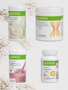 HERBALIFE F1 SHAKE MIX-ROSE KHEER,SHAKEMATE,PP-200GM AND ELAICHI (PACK OF 4) Protein Shake