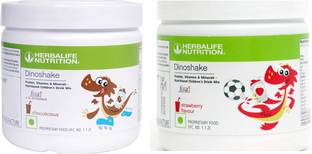 Herbalife Nutrition children protein dinoshake chocolate 200g + dinoshake strawberry 200g Plant-Based Protein
