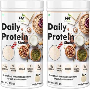 Floral Nutrition Daily Protein Shake with Herbal Blend, Omega-3, 18 Vitamins-For Energy, Immunity Protein Shake