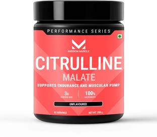 MISSION MUSCLE Citrulline Malate Supplement, 83 Servings, Pre-Workout Powder for Muscle Pump Whey Protein