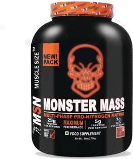 MUSCLE SIZE MONSTER MASS GAINER MULTI-PHASE PRO-NITROGEN MATRIK (6lbs) FOOD SUPPLEMENT Weight Gainers/Mass Gainers