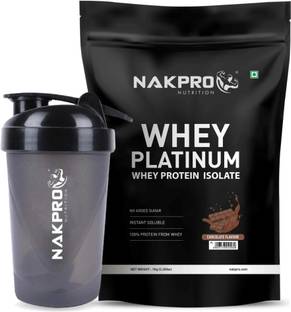 Nakpro Platinum Whey Protein Isolate with Protein Shaker Bottle Whey Protein