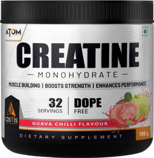 AS-IT-IS Nutrition ATOM Creatine Monohydrate 100g - 32 Servings |Guava Chilli Flavour Creatine