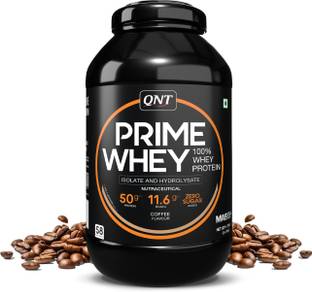 QNT Prime Whey, 100% Whey Protein with whey Isolate, 2kg, Coffee Whey Protein
