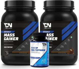 DNUTRIXN Advance Mass Gainer +Multivitamin Tablets 30N |Muscle Building Formula Weight Gainers/Mass Gainers