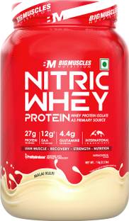 BIGMUSCLES NUTRITION Nitric Whey Protein | 27g Whey Protein Isolate with ProHydrolase Enzyme Tech. | Whey Protein