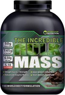 iso scoop nutrition Hulk Mass Protein Powder Chocolate flavored 1 KG Weight Gainers/Mass Gainers