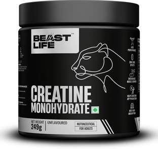 BeastLife Super Micronized Creatine Monohydrate Unflavoured 249g | NABL Lab Tested Creatine
