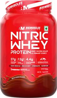 BIGMUSCLES NUTRITION Nitric Whey Protein | 27g Whey Protein Isolate with ProHydrolase Enzyme Tech. | Whey Protein