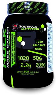 BODYHOLIC NUTRITION HULK MASS GAINER HIGH PROTEIN ADVANCE MUSCLE MASS GAIN (906GM/2LBS) Weight Gainers/Mass Gainers