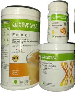 Herbalife Nutrition F1 Shake Orange + Protein Powder 200 G + Afresh - Lemon Protein Shake