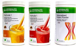 HERBALIFE Formula 1 Shake Mix Mango, And Strawberry With Personalized Protein Powder 400 gm Plant-Based Protein