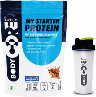 Body Core Science My Starter Protein-1 Kg (Chocolate) With Shaker Whey Protein
