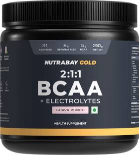 Nutrabay Gold BCAA 2:1:1 with Electrolytes, 5g Vegan BCAAs for Muscle Recovery & Strength BCAA