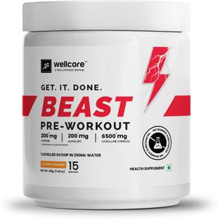 Wellcore Beast Mode Pre Workout | With Creatine For Explosive Strength, Power & Pumps Pre Workout