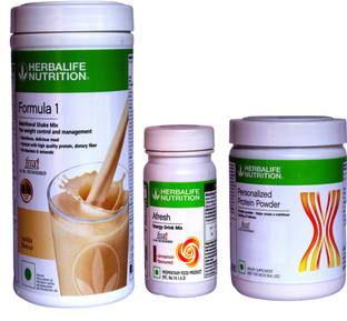 HERBALIFE Formula 1 Shake Vanilla + Protein Powder 200G + Afresh Cinnamon Protein Shake