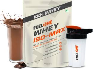 FUELONE Whey Iso-Max, Whey Protein Isolate, 28g Protein with Protein Shaker Whey Protein