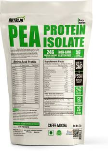 NutriJa Pea Protein Isolate 85% 100% Vegan & Plant-Based (2Lbs Caffe Mocha) Plant-Based Protein