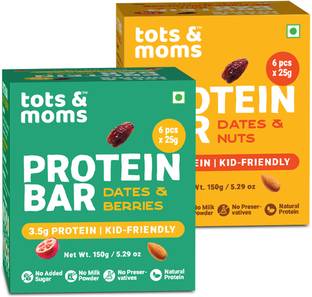 TOTS AND MOMS Dates & Nuts | Dates & Berries Protein Bars