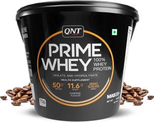 QNT Prime Whey, 100% Whey Protein with whey Isolate, 4kg, Coffee Flavour Whey Protein