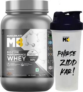 MUSCLEBLAZE Biozyme Performance Whey Protein Powder with Shaker, 25g Protein Per Scoop Whey Protein