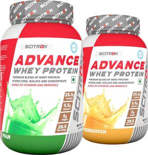 Scitron Advance Whey 1 kg Paan And Get Advance Whey 1 kg (Butterscotch)) Whey Protein
