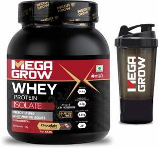 MEGAGROW Isolate Powder with Shaker for Muscle Growth - Pack of 1 Whey Protein